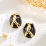 Vintage Egg Surface Enamel Enamel Earrings Women – Gifts for Her — 2