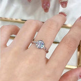 925 Silver 7mm Round White Diamond Ice Flower Cut – Gifts for Couples — 5