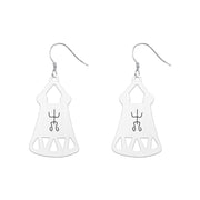 Occult Symbol Dangle Earrings Silver Plated – Jewelry Gift Ideas — 5
