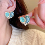 Glacier Blue Green French Retro Resin Love Metal – Gifts for Couples — 2