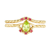Japanese Retro Style Natural Olivine Ring – Stylish Gifts — 5