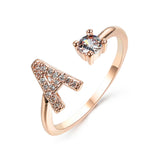 Design Adjustable 26 Initial Letter Ring Fashion – Stylish Gifts — 17