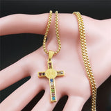 St Benedict Crystal St Pendant Cross Stainless – Jewelry Gift Ideas — 3