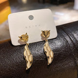 Silver Needle Opal Earrings Temperament Geometric – Stylish Gifts — 20