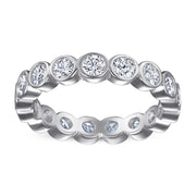 S925 Women's Sterling Silver Zircon Round Ring – Gifts for Her — 6