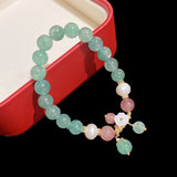 Female Forest Green Strawberry Crystal Bracelet – Jewelry Gift Ideas — 3
