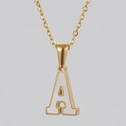 18K Gold Shell Stainless Steel Letter Pendant – Jewelry Gift Ideas — 5