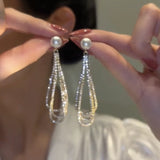 Light Luxury Long Tassel Pearl Earrings – Stylish Gifts — 1