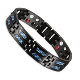 Black Blue Men's Titanium Steel Blood Circulation – Jewelry Gift Ideas — 4