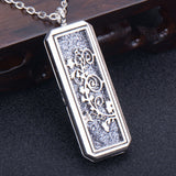 Square Essential Oil Necklace Openable Silver – Jewelry Gift Ideas — 3