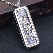 Square Essential Oil Necklace Openable Silver – Jewelry Gift Ideas — 3