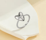 Three-dimensional Loving Heart Zircon Ring For Women – Gifts for Her — 4