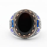 Luxury Business Round Black Onyx Men's Ring – Gifts for Him — 4