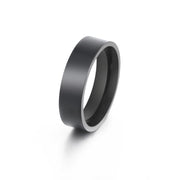 Simple 6mm Smooth Stainless Steel Couple Ring European – Stylish Gifts — 1