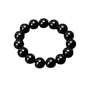 Obsidian Bracelet Beaded Round Beads Obsidian – Jewelry Gift Ideas — 5