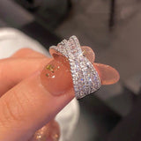 Niche 925 Silver Refined Rhinestone Ring – Surprise Gifts — 5