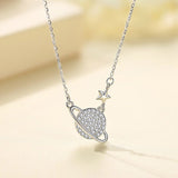 925Silver Temperament Diamond Set Planet – Jewelry Gift Ideas — 3