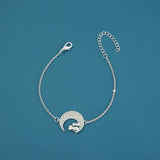 Luminous Copper Cat and Moon Silver Drip Bracelet – Jewelry Gift Ideas — 3