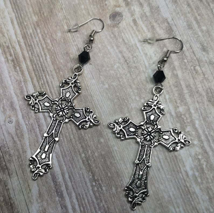 Gothic Dark Angel Cross Alloy Earrings – Useful Gifts — 1