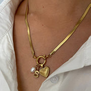 Fashion Stainless Steel Love Heart Letter Pearl – Jewelry Gift Ideas — 1