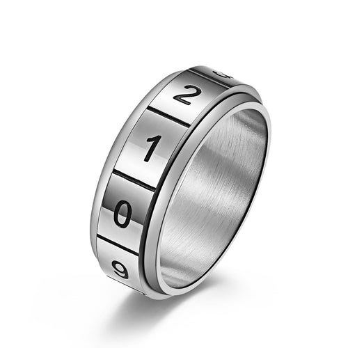 Decompressed Rotating Titanium Steel Arabic Numeral – Thoughtful Gifts — 2