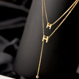 Titanium Steel Summer Letter H Necklace Light – Jewelry Gift Ideas — 1