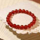 Men's And Women's Fashion Single Circle Red Agate – Stylish Gifts — 2