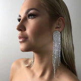 European And American Luxury Full Diamond Long Tassel – Stylish Gifts — 6