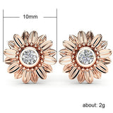European And American Plated 18K Sunflower Earrings – Meaningful Gifts — 2