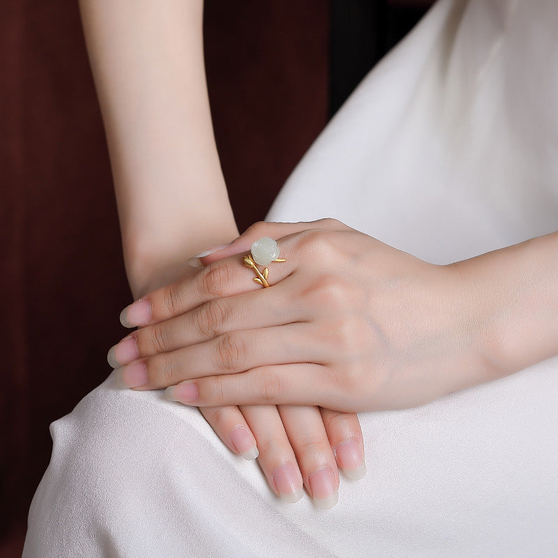 Natural Hetian Jade Qingyu Ring – Jewelry Gift Ideas — 1