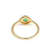 S925 Silver Plated 14K Gold Green Agate Ring – Thoughtful Gifts — 4