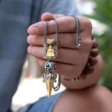 Six-character Mantra Rotating Turquoise Beads – Jewelry Gift Ideas — 7