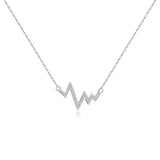 S925 Sterling Silver Wave Heartbeat Necklace – Jewelry Gift Ideas — 3