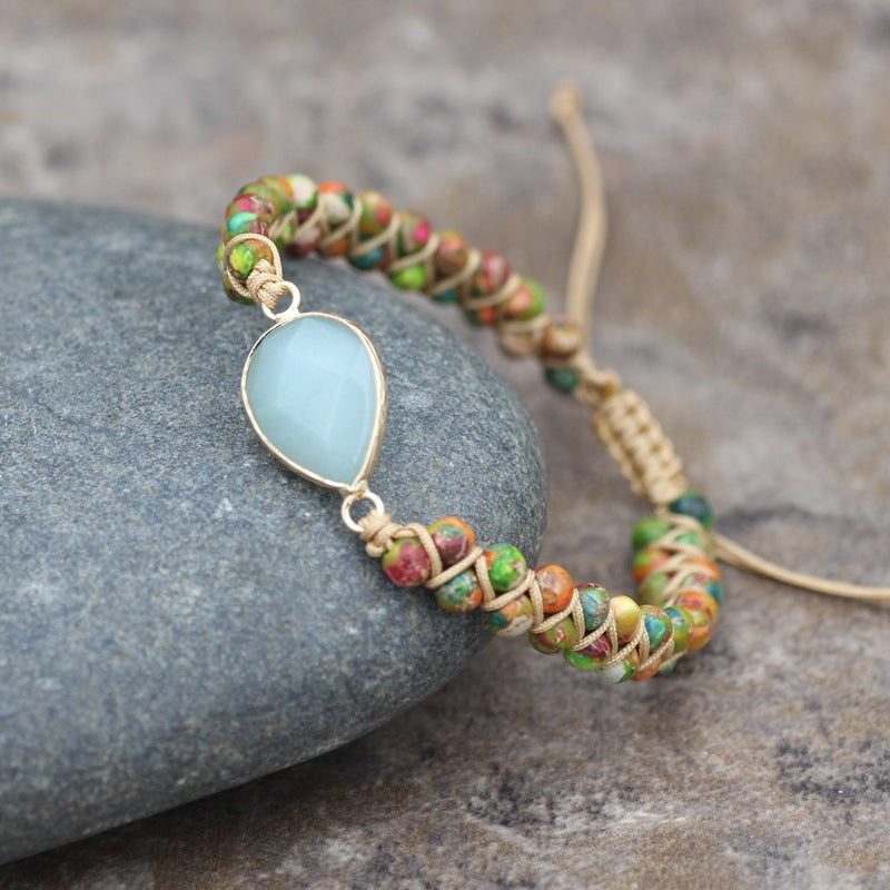 Waterdrop Braided Charm Bracelet Yoga Friendship – Jewelry Gift Ideas — 1