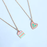 Women Macaron Multi-color Oil Drop Heart Pendant – Jewelry Gift Ideas — 7