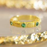 Inlaid Emerald Gold Gemstone Women's Light Luxury – Jewelry Gift Ideas — 4