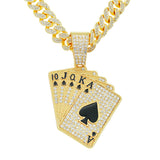 Diamond-embedded Poker Pendant Necklace – Jewelry Gift Ideas — 7