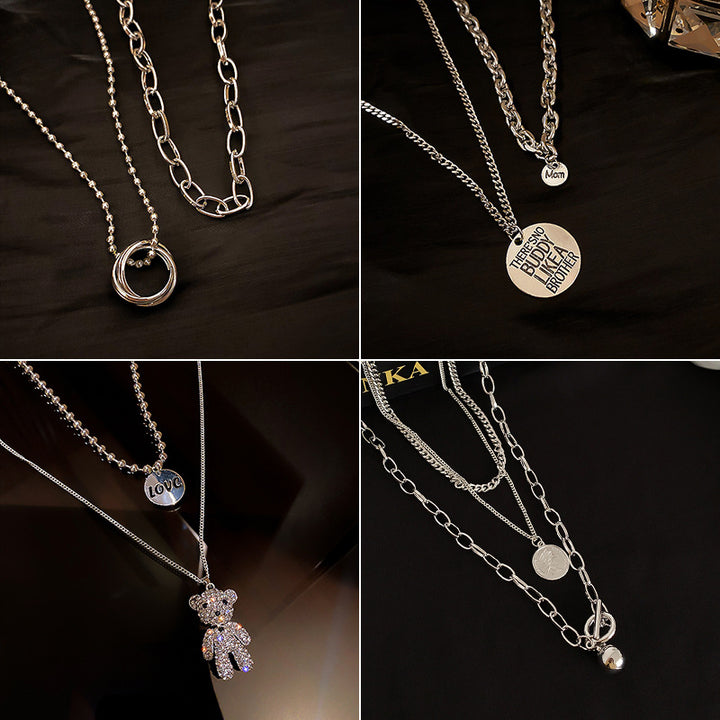 Fashion Long Geometric Pendant Multilayer – Jewelry Gift Ideas — 1