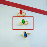 Brass Gold-plated Micro-inlaid Olive-tipped Gemstone – Useful Gifts — 7