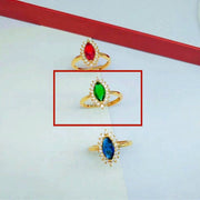 Brass Gold-plated Micro-inlaid Olive-tipped Gemstone – Useful Gifts — 7
