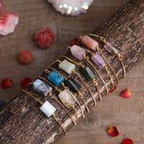 Multiple Prismatic Stone Metal Chain Bracelet – Jewelry Gift Ideas — 15