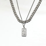 Fashion Titanium Steel Double Layered Necklace – Jewelry Gift Ideas — 7
