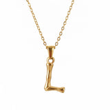 Hip Hop Bamboo 18K Stainless Steel Letter Pendant – Jewelry Gift Ideas — 2