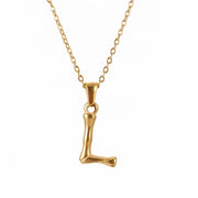 Hip Hop Bamboo 18K Stainless Steel Letter Pendant – Jewelry Gift Ideas — 2