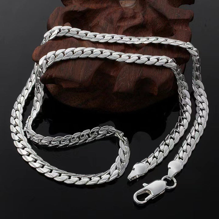 925 Silver Horseshoe Chain 60mm Curb Necklace – Jewelry Gift Ideas — 1