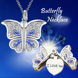Romantic Butterfly Locket Necklace Openable I – Jewelry Gift Ideas — 4
