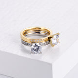 Fashion Women's Four Prong Diamond Stainless Steel – Stylish Gifts — 2