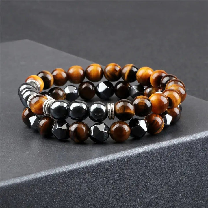 Natural Tigereye Head Bead Bracelet – Jewelry Gift Ideas — 1