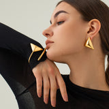 18K Gold Stainless Steel Triangle Coil Bracelet – Jewelry Gift Ideas — 9