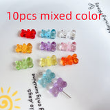 Acrylic Resin Transparent Color Bear Beaded DIY – Stylish Gifts — 6